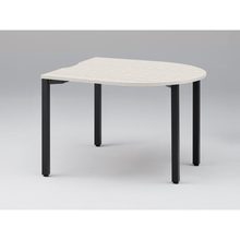 アクトリンク ミーティングテーブル 片R型 配線キャップなし アジャスター脚 W1200×D1200×H720　JPM-1212RNA-TH　［TH：天板 61/アッシュドパインL×脚 T1/サテンブラックT］