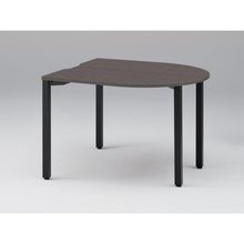 アクトリンク ミーティングテーブル 片R型 配線キャップなし アジャスター脚 W1200×D1200×H720　JPM-1212RNA-TR　［TR：天板 81/アッシュドオークD×脚 T1/サテンブラックT］