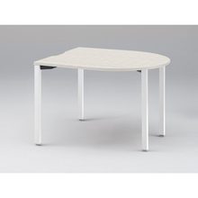 アクトリンク ミーティングテーブル 片R型 配線キャップなし アジャスター脚 W1200×D1200×H720　JPM-1212RNA-WH　［WH：天板 61/アッシュドパインL×脚 W9/ホワイトW］