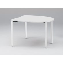 アクトリンク ミーティングテーブル 片R型 配線キャップなし アジャスター脚 W1200×D1200×H720　JPM-1212RNA-WL　［WL：天板 W9/ホワイトW×脚 W9/ホワイトW］