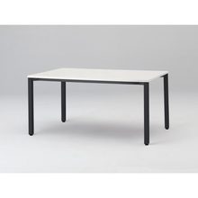 アクトリンク ミーティングテーブル 角型 配線キャップなし アジャスター脚 W1500×D700×H720　JPM-1507HNA-TL　［TL：天板 W9/ホワイトW×脚 T1/サテンブラックT］