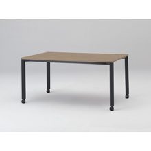 アクトリンク ミーティングテーブル 角型 配線キャップなし キャスター脚 W1500×D700×H720　JPM-1507HNC-TM　［TM：天板 71/アッシュドオークＭ×脚 T1/サテンブラックT］