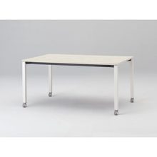 アクトリンク ミーティングテーブル 角型 配線キャップなし キャスター脚 W1500×D700×H720　JPM-1507HNC-WH　［WH：天板 61/アッシュドパインL×脚 W9/ホワイトW］