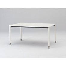 アクトリンク ミーティングテーブル 角型 配線キャップなし キャスター脚 W1500×D700×H720　JPM-1507HNC-WL　［WL：天板 W9/ホワイトW×脚 W9/ホワイトW］