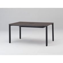 アクトリンク ミーティングテーブル 角型 配線キャップ付 アジャスター脚 W1500×D700×H720　JPM-1507HWA-TR　［TR：天板 81/アッシュドオークD×脚 T1/サテンブラックT］