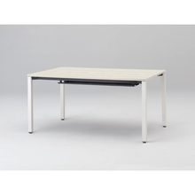 アクトリンク ミーティングテーブル 角型 配線キャップ付 アジャスター脚 W1500×D700×H720　JPM-1507HWA-WH　［WH：天板 61/アッシュドパインL×脚 W9/ホワイトW］