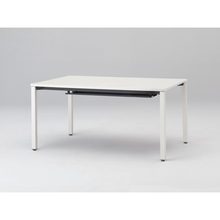 アクトリンク ミーティングテーブル 角型 配線キャップ付 アジャスター脚 W1500×D700×H720　JPM-1507HWA-WL　［WL：天板 W9/ホワイトW×脚 W9/ホワイトW］