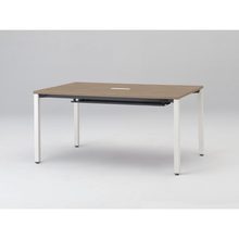 アクトリンク ミーティングテーブル 角型 配線キャップ付 アジャスター脚 W1500×D700×H720　JPM-1507HWA-WM　［WM：天板 71/アッシュドオークM×脚 W9/ホワイトW］