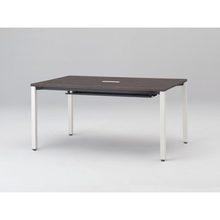 アクトリンク ミーティングテーブル 角型 配線キャップ付 アジャスター脚 W1500×D700×H720　JPM-1507HWA-WR　［WR：天板 81/アッシュドオークD×脚 W9/ホワイトW］