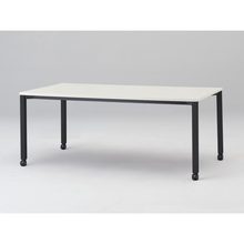 アクトリンク ミーティングテーブル 角型 配線キャップなし キャスター脚 W1800×D900×H720　JPM-1809HNC-TL　［TL：天板 W9/ホワイトW×脚 T1/サテンブラックT］