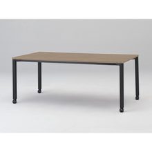 アクトリンク ミーティングテーブル 角型 配線キャップなし キャスター脚 W1800×D900×H720　JPM-1809HNC-TM　［TM：天板 71/アッシュドオークＭ×脚 T1/サテンブラックT］