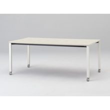 アクトリンク ミーティングテーブル 角型 配線キャップなし キャスター脚 W1800×D900×H720　JPM-1809HNC-WH　［WH：天板 61/アッシュドパインL×脚 W9/ホワイトW］