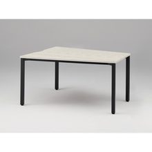 アクトリンク ミーティングテーブル 台形型 配線キャップなし アジャスター脚 W1800×D1200/800×H720　JPM-1812TNA-TH　［TH：天板 61/アッシュドパインL×脚 T1/サテンブラックT］