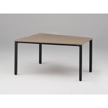 アクトリンク ミーティングテーブル 台形型 配線キャップなし アジャスター脚 W1800×D1200/800×H720　JPM-1812TNA-TM　［TM：天板 71/アッシュドオークＭ×脚 T1/サテンブラックT］