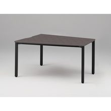 アクトリンク ミーティングテーブル 台形型 配線キャップなし アジャスター脚 W1800×D1200/800×H720　JPM-1812TNA-TR　［TR：天板 81/アッシュドオークD×脚 T1/サテンブラックT］