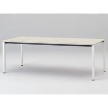 アクトリンク ミーティングテーブル 角型 配線キャップなし アジャスター脚 W2100×D900×H720　JPM-2109HNA-WH　［WH：天板 61/アッシュドパインL×脚 W9/ホワイトW］