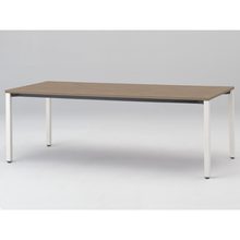 アクトリンク ミーティングテーブル 角型 配線キャップなし アジャスター脚 W2100×D900×H720　JPM-2109HNA-WM　［WM：天板 71/アッシュドオークM×脚 W9/ホワイトW］