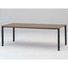 アクトリンク ミーティングテーブル 角型 配線キャップなし キャスター脚 W2100×D900×H720　JPM-2109HNC-TM　［TM：天板 71/アッシュドオークＭ×脚 T1/サテンブラックT］