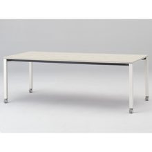 アクトリンク ミーティングテーブル 角型 配線キャップなし キャスター脚 W2100×D900×H720　JPM-2109HNC-WH　［WH：天板 61/アッシュドパインL×脚 W9/ホワイトW］