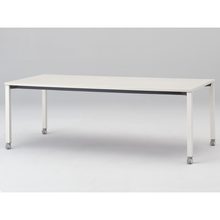 アクトリンク ミーティングテーブル 角型 配線キャップなし キャスター脚 W2100×D900×H720　JPM-2109HNC-WL　［WL：天板 W9/ホワイトW×脚 W9/ホワイトW］