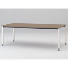 アクトリンク ミーティングテーブル 角型 配線キャップなし キャスター脚 W2100×D900×H720　JPM-2109HNC-WM　［WM：天板 71/アッシュドオークM×脚 W9/ホワイトW］