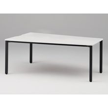 アクトリンク ミーティングテーブル 台形型 配線キャップなし アジャスター脚 W2400×D1200/800×H720　JPM-2412TNA-TL　［TL：天板 W9/ホワイトW×脚 T1/サテンブラックT］