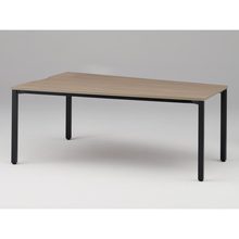 アクトリンク ミーティングテーブル 台形型 配線キャップなし アジャスター脚 W2400×D1200/800×H720　JPM-2412TNA-TM　［TM：天板 71/アッシュドオークＭ×脚 T1/サテンブラックT］