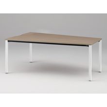 アクトリンク ミーティングテーブル 台形型 配線キャップなし アジャスター脚 W2400×D1200/800×H720　JPM-2412TNA-WM　［WM：天板 71/アッシュドオークM×脚 W9/ホワイトW］
