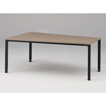 アクトリンク ミーティングテーブル 台形型 配線キャップなし キャスター脚 W2400×D1200/800×H720　JPM-2412TNC-TM　［TM：天板 71/アッシュドオークＭ×脚 T1/サテンブラックT］