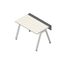 アフィーノ ワークベンチ JVB-1207GLPN-PH 片面タイプ 単独型 アルミミラー脚 W1200×D700 ［天板：アッシュドパインL］