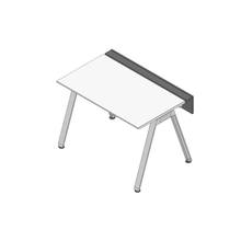 アフィーノ ワークベンチ JVB-1207GLPN-PL 片面タイプ 単独型 アルミミラー脚 W1200×D700 ［天板：ホワイトW］