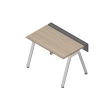 アフィーノ ワークベンチ JVB-1207GLPN-PM 片面タイプ 単独型 アルミミラー脚 W1200×D700 ［天板：アッシュドオークM］