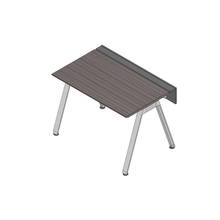 アフィーノ ワークベンチ JVB-1207GLPN-PR 片面タイプ 単独型 アルミミラー脚 W1200×D700 ［天板：アッシュドオークD］