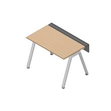 アフィーノ ワークベンチ JVB-1207GLPN-PX 片面タイプ 単独型 アルミミラー脚 W1200×D700 ［天板：ホワイトオークM］