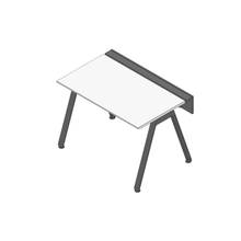 アフィーノ ワークベンチ JVB-1207GLTN-TL 片面タイプ 単独型 アルミ塗装脚 W1200×D700 ［天板：ホワイトW］