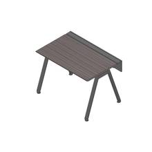 アフィーノ ワークベンチ JVB-1207GLTN-TR 片面タイプ 単独型 アルミ塗装脚 W1200×D700 ［天板：アッシュドオークD］