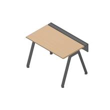 アフィーノ ワークベンチ JVB-1207GLTN-TX 片面タイプ 単独型 アルミ塗装脚 W1200×D700 ［天板：ホワイトオークM］