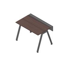 アフィーノ ワークベンチ JVB-1207GLTN-TY 片面タイプ 単独型 アルミ塗装脚 W1200×D700 ［天板：ブラックウォールナットD］