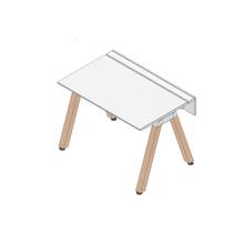 アフィーノ ワークベンチ JVB-1207GLWM1NS 片面タイプ 単独型 木製脚 W1200×D700 ［天板：マットホワイト］