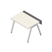 アフィーノ ワークベンチ JVB-1208GLPN-PH 片面タイプ 単独型 アルミミラー脚 W1200×D800 ［天板：アッシュドパインL］