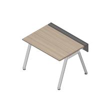 アフィーノ ワークベンチ JVB-1208GLPN-PM 片面タイプ 単独型 アルミミラー脚 W1200×D800 ［天板：アッシュドオークM］