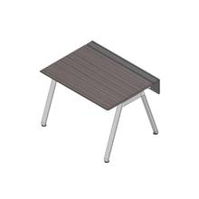 アフィーノ ワークベンチ JVB-1208GLPN-PR 片面タイプ 単独型 アルミミラー脚 W1200×D800 ［天板：アッシュドオークD］