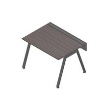 アフィーノ ワークベンチ JVB-1208GLTN-TR 片面タイプ 単独型 アルミ塗装脚 W1200×D800 ［天板：アッシュドオークD］