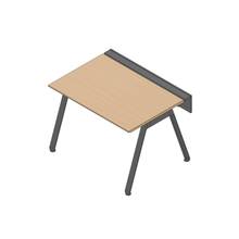 アフィーノ ワークベンチ JVB-1208GLTN-TX 片面タイプ 単独型 アルミ塗装脚 W1200×D800 ［天板：ホワイトオークM］