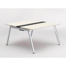 アフィーノ ワークベンチ JVB-1214GEPN-PH 両面タイプ 単独型 アルミミラー脚 W1200×D1400 ［天板：アッシュドパインL］