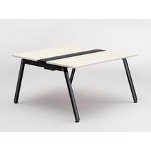 アフィーノ ワークベンチ JVB-1214GETN-TH 両面タイプ 単独型 アルミ塗装脚 W1200×D1400 ［天板：アッシュドパインL］