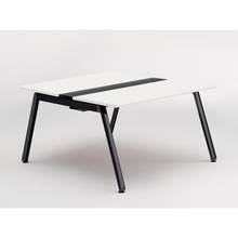 アフィーノ ワークベンチ JVB-1214GETN-TL 両面タイプ 単独型 アルミ塗装脚 W1200×D1400 ［天板：ホワイトW］