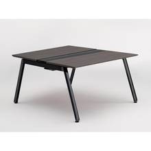 アフィーノ ワークベンチ JVB-1214GETN-TR 両面タイプ 単独型 アルミ塗装脚 W1200×D1400 ［天板：アッシュドオークD］