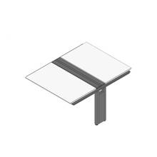 アフィーノ ワークベンチ JVB-1214TEN-PL 両面タイプ 連増セット アルミミラー脚 W1200×D1400 ［天板：ホワイトW］