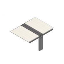 アフィーノ ワークベンチ JVB-1214TEN-TH 両面タイプ 連増セット アルミ塗装脚 W1200×D1400 ［天板：アッシュドパインL］